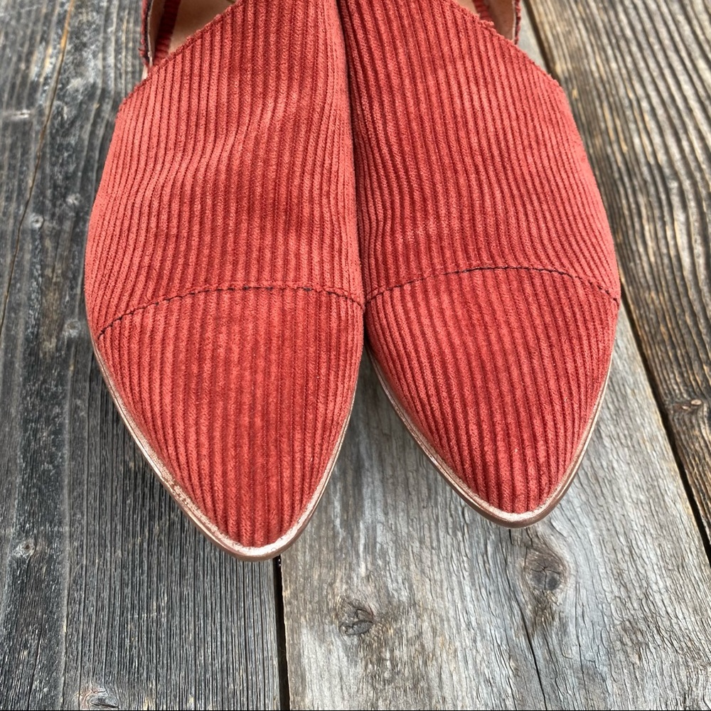 Free People NWOT Royale Corduroy Pointed Flats - Picture 7 of 9